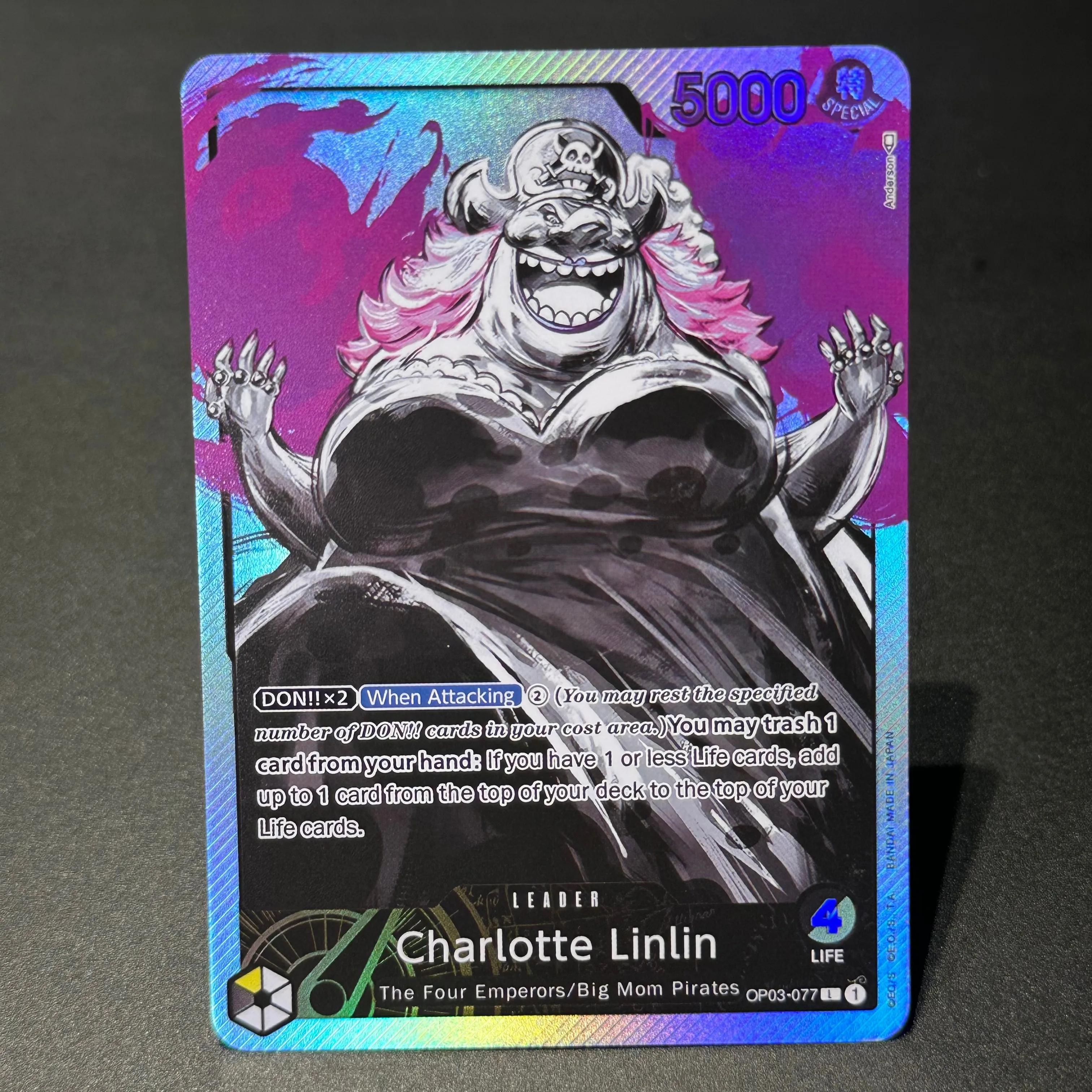 Фото Аниме ONE PIECE FOIL Proxy Cards DIY OPCG English Leader Arlong Katakuri Linlin Iceburg Kuro Nami Game Коллекционные карты аниме №4