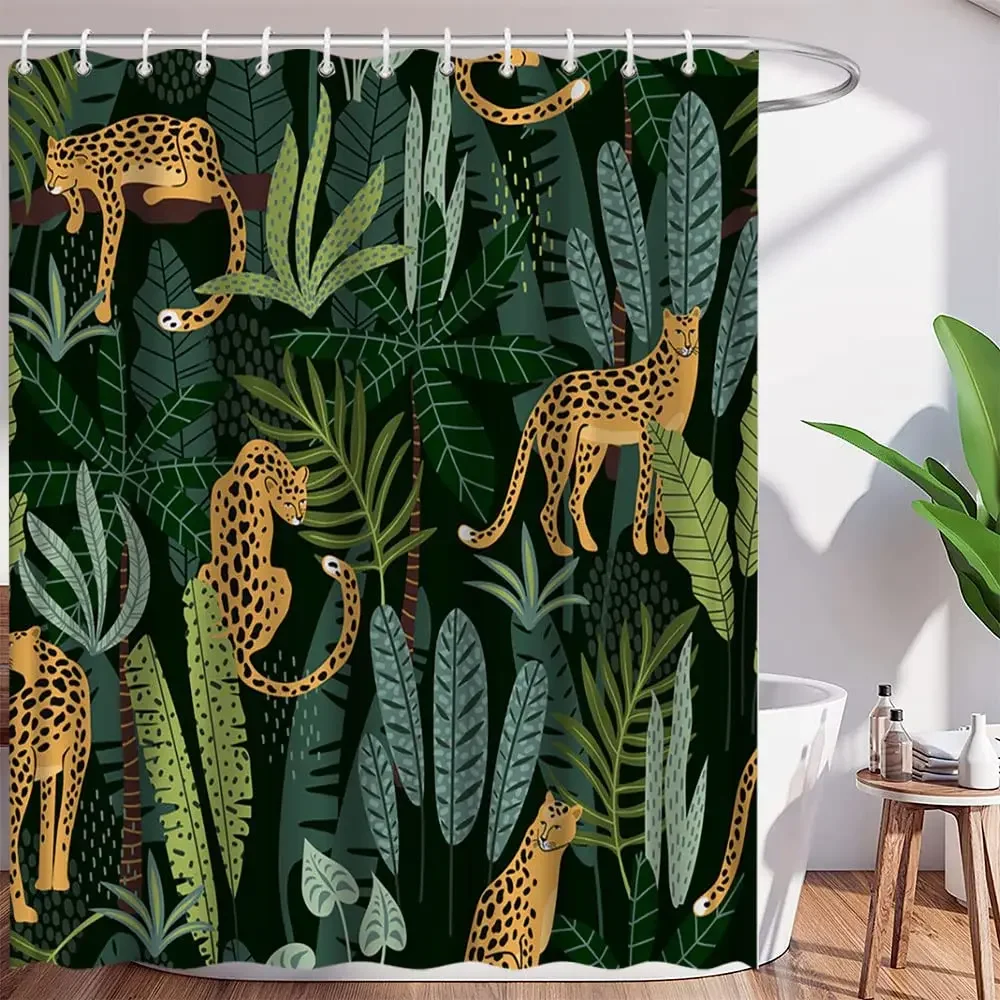 

Полиэстеровый розовый бохо занавеска для душа с гепардом