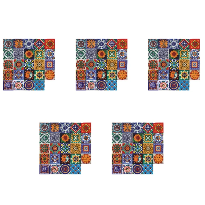 

120PCS Self Adhesive Mosaic Brick Tile 3D Sticker Kitchen Bathroom Wall Stickers -10X10cm