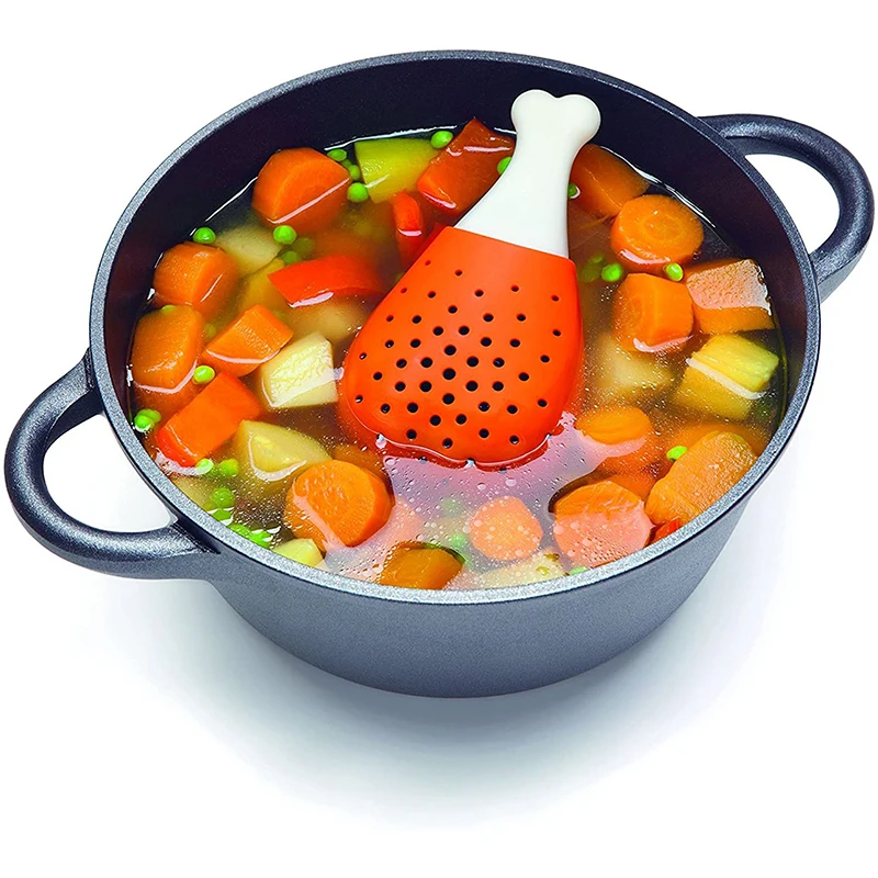 

Reusable Spice Filter Creative Chicken Leg Shape Spice Filter Chili Silicone Seasoning Bag Kitchen Spice Container Spice Jar Set
