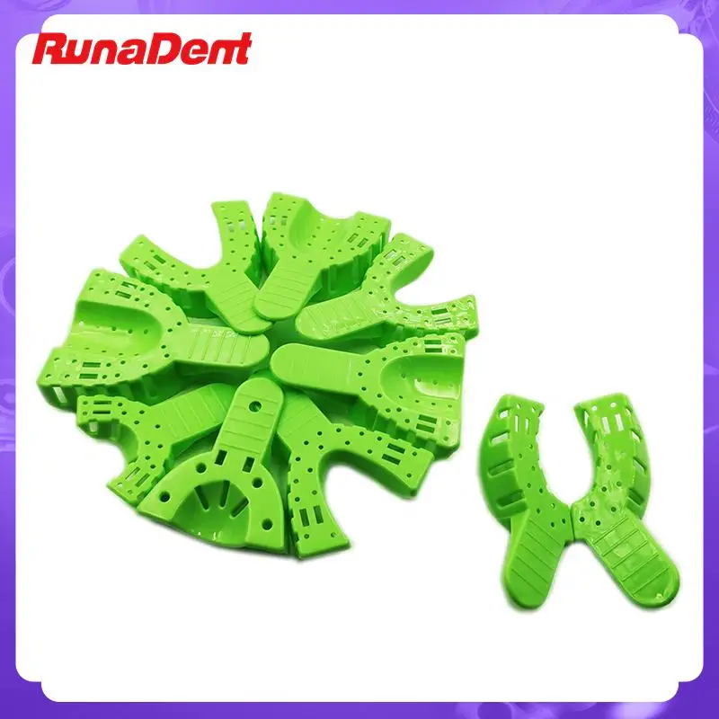 

10Pcs Dental Green Impression Trays Material Plastic Teeth Holder Oral Care Tools Autoclave Dentistry Retractor