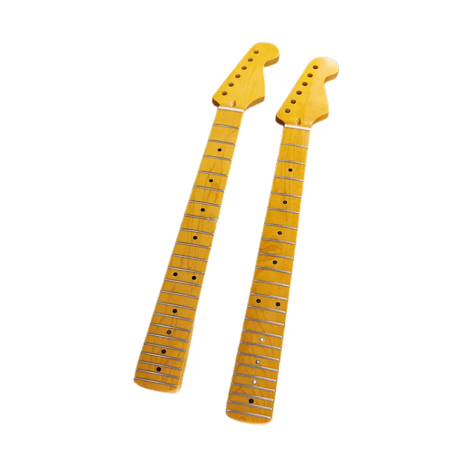 

ST, 6 Strings, 22 Frets, Electric Guitar Neck, Canadian Maple, Bright Yellow, Instrument, DIY.