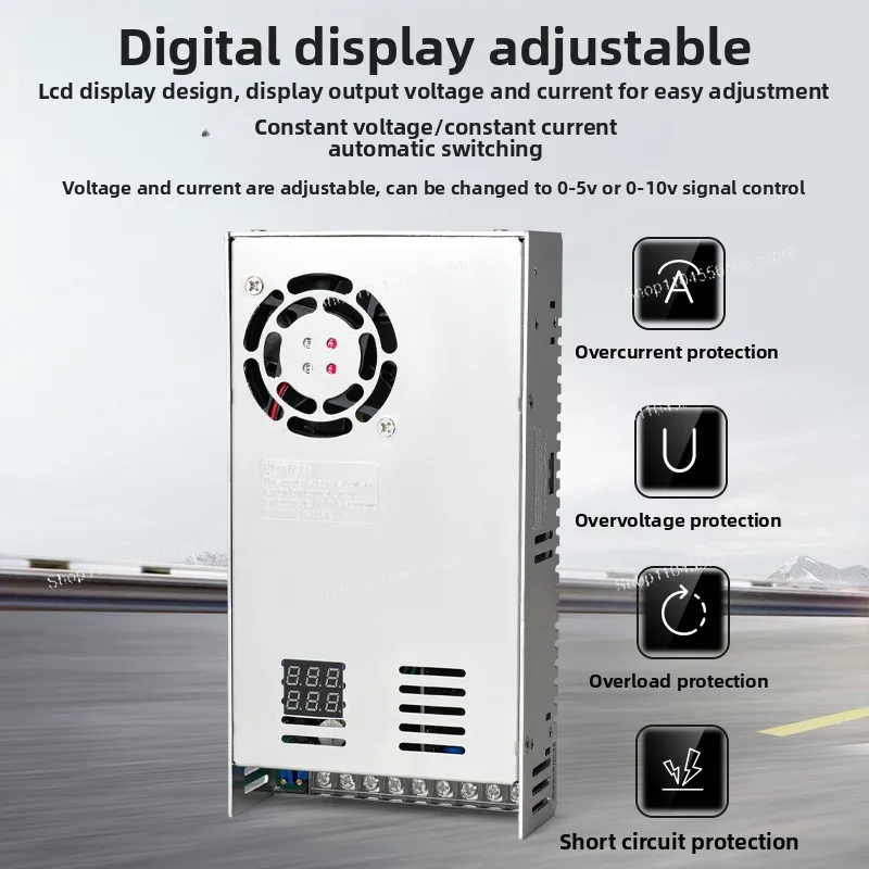 Фото Импульсный источник питания 1000W/1500W/4000W с цифровым дисплеем напряжения и тока, 220В на 24В/36В/48В/0-110В, 90А №2