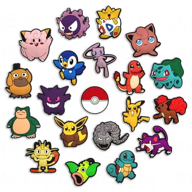 1 шт. Мультяшные значки Покемон для обуви сделай сам Аксессуары амулет украшение