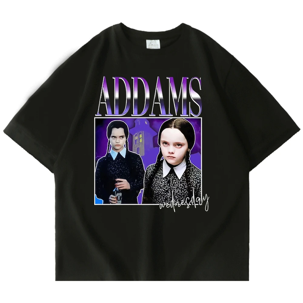 

I Hate Everything Wednesday Addams Graphic Print T Shirts Men Women Nevermore Academy T Shirt Gothic Oversized Cotton T-shirt