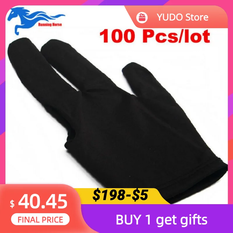 

Оптовая продажа, 100 шт./партия, перчатки для бильярдного бассейна, перчатки для стрельбы, аксессуары для снукера с 3 пальцами, бильярдные перч...