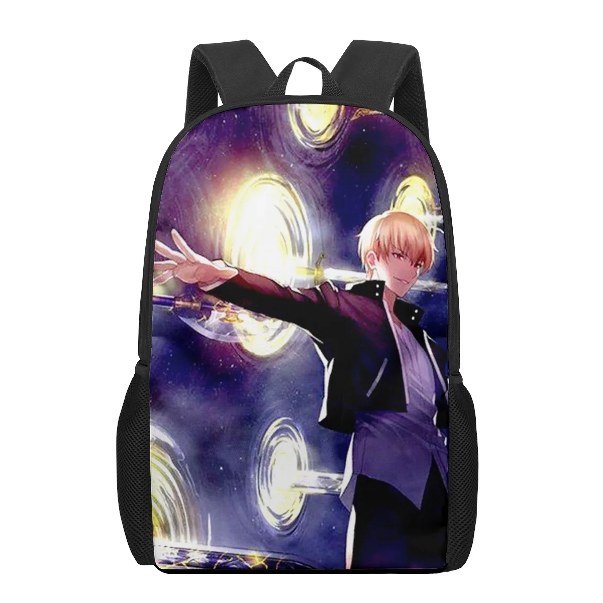 Anime Fate Gilgamesh 3D Pattern School Bag for Children Girls Boys Casual Book Bags Kids Backpack Boys Girls Schoolbags Bagpack