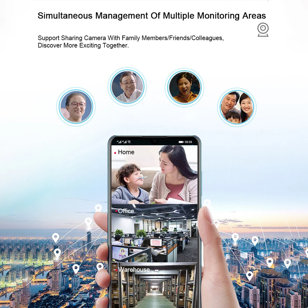 

Офисный светильник, лампа с дистанционным просмотром, 1080P камера, инфракрасная Двусторонняя Интерком, ночное видение, регулируемая видеока...