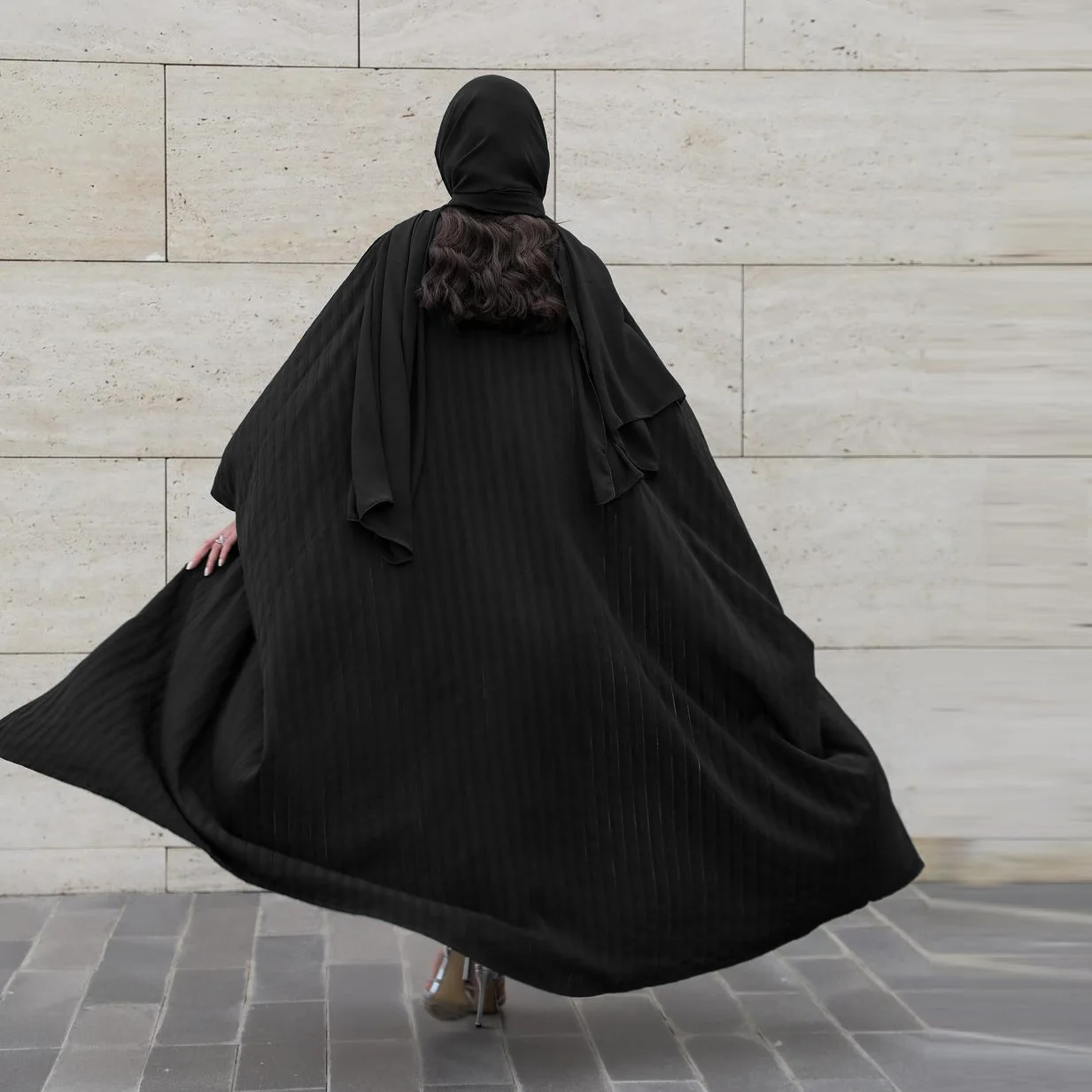 Традиционный Женский Кафтан Maxis Jilbab С Открытой Передней Частью И Длинными