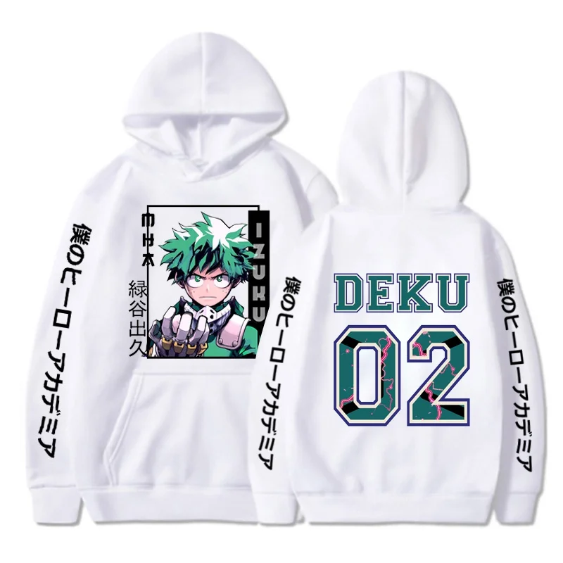 

My Hero Academia Hoodie Cool Deku Graphic Print Pullover Unisex Fashion Personality Sweatshirt Casual Streetwear Anime Hoodie