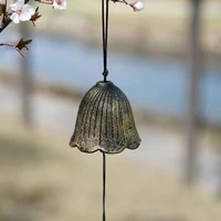 wind chimes petal cast iron metal japanese style wind bell balcony outdoor courtyard temple blessing hanging bell