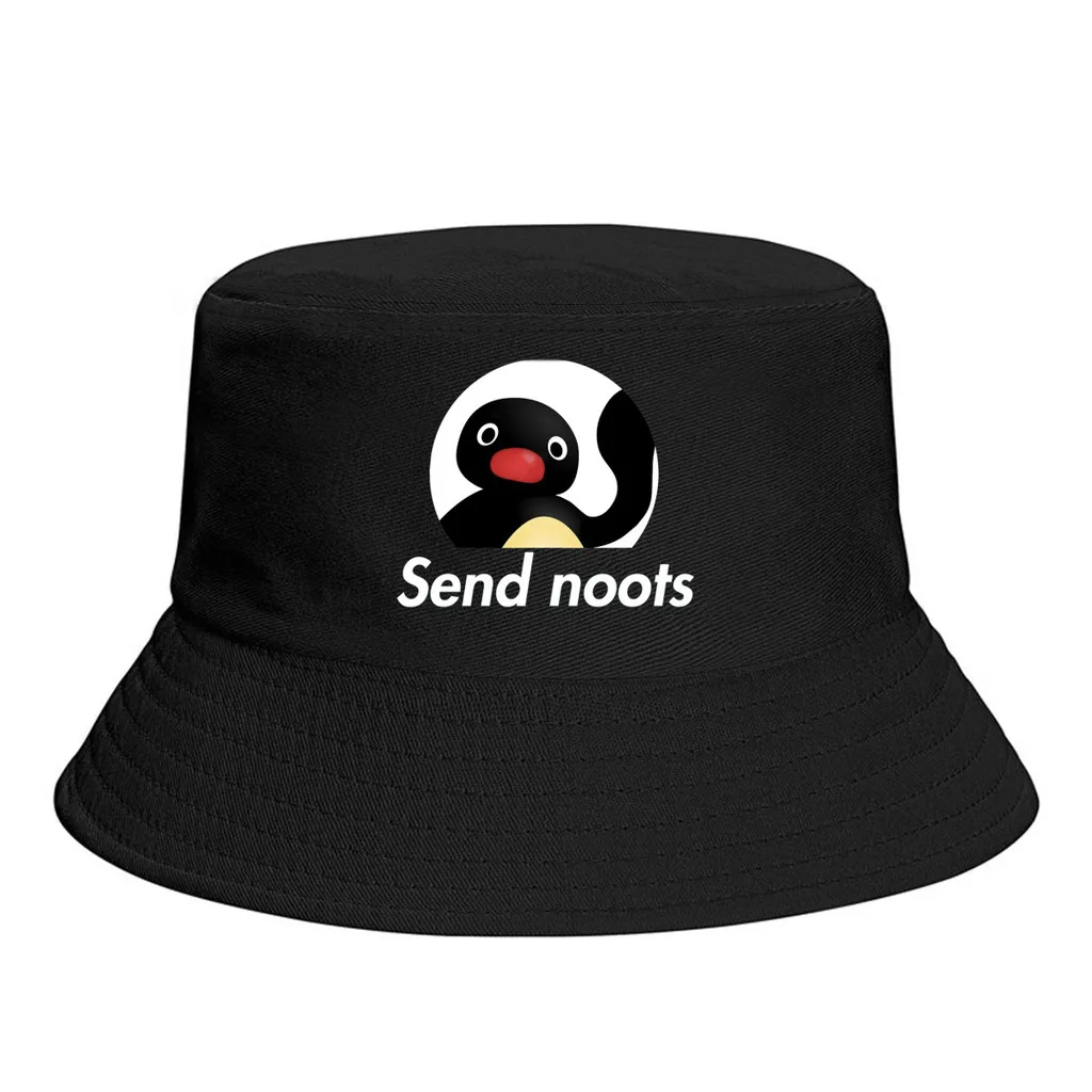 

Send Noots Essential Pingu Penguin Anime Men Women Bucket Hat Camping Sunshade Thick Panama Cap Visor Sun Hats Fisherman Caps