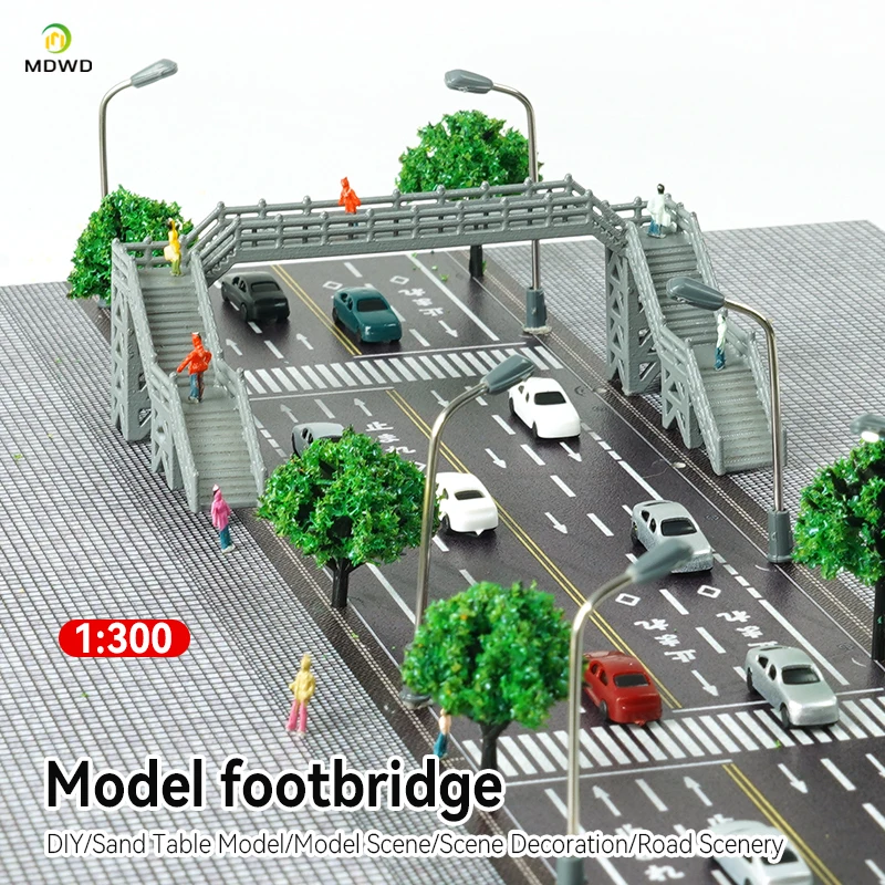 Фото 1:300 DIY Поезд Footbridge Имитационная модель Пешеходный мост DIY для модели поезда Железнодорожная станция Модель моста №2