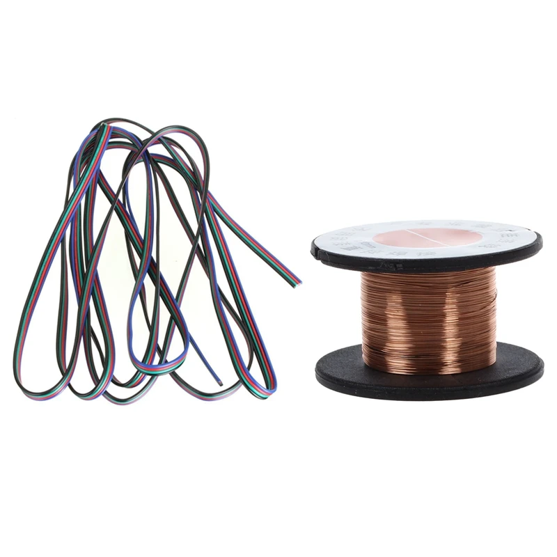 

1Pcs 15M 0.1MM Copper Soldering Solder Enamelled Reel Wire Roll Connecting & 1Pcs 4 Pins Cable Connector Extension Wire Splitter