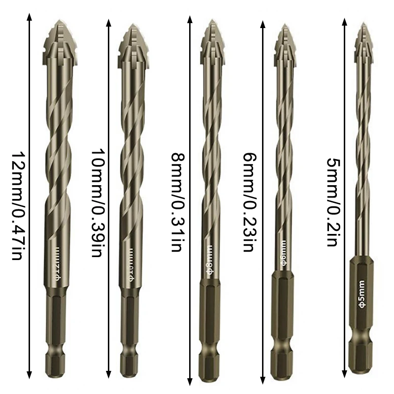 Эксцентриковая дрель с четырьмя канавками пробивная стеклянная плитка каменная
