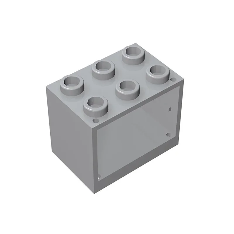 Фото Набор MOC из 10 штук: Контейнер-шкаф 2x3x2, полый кирпич, модульный конструктор, сменные строительные блоки, игрушки для взрослых и мальчиков, праздничные подарки №5