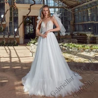 gabriellar laceup bow wedding dress bling sequins exquisite appliques sleeveless mopping gown vestido de novia 2022 women