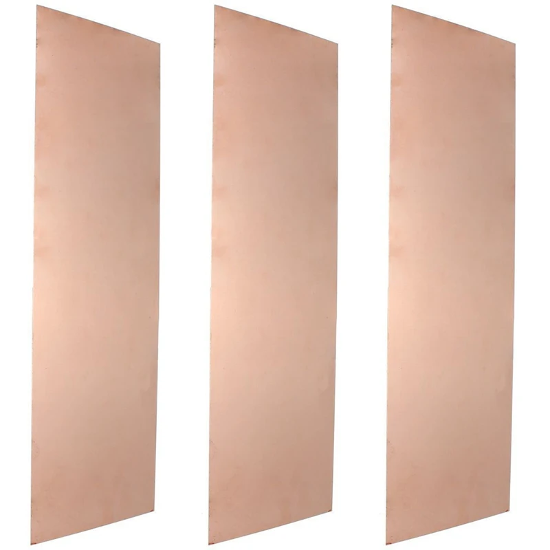 

3 Pcs Copper Sheet 0.5Mm X 300Mm X 100Mm Pure Copper Metal Sheet Foil