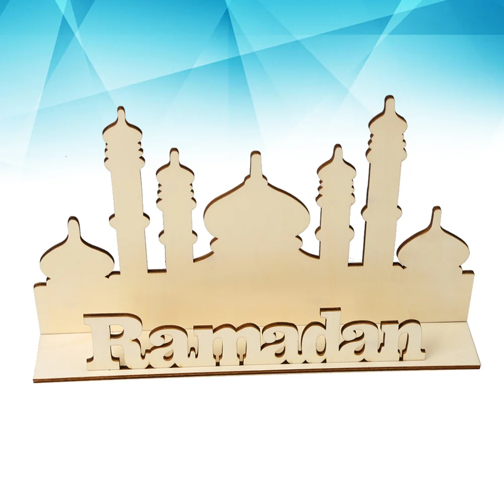 

House Ornaments Muslim Ramadan Decor Letter Decor Wooden Ornament Blush Decor Wood Eid Mubarak Ornament Desktop