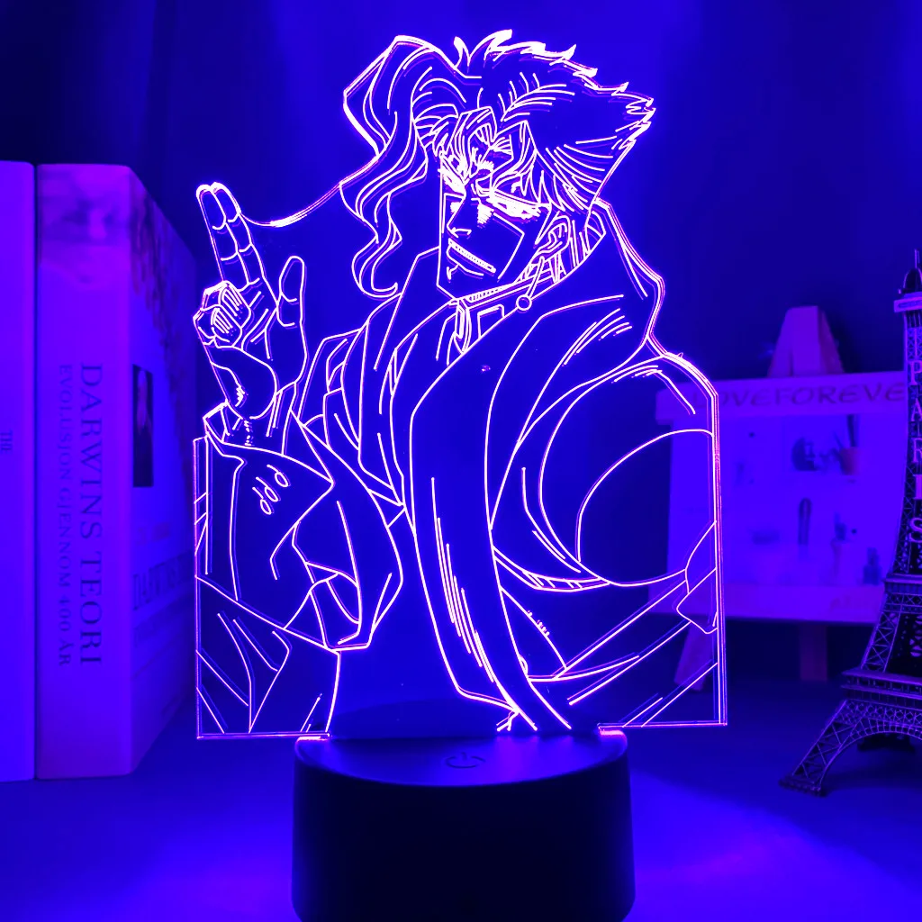 

Лампа аниме 3d для украшения спальни, лампа невероятные приключения Джоджо, Оригинальная лампа Kakyoin, цветов, подарок на день рождения