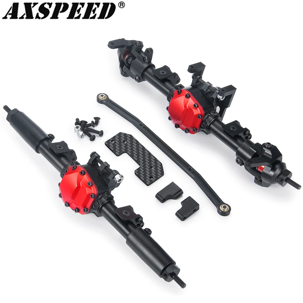 AXSPEED RC автомобиль прямой полный передний и задний мост для 1:10 Crawler Axial SCX10 II AX90046 90047