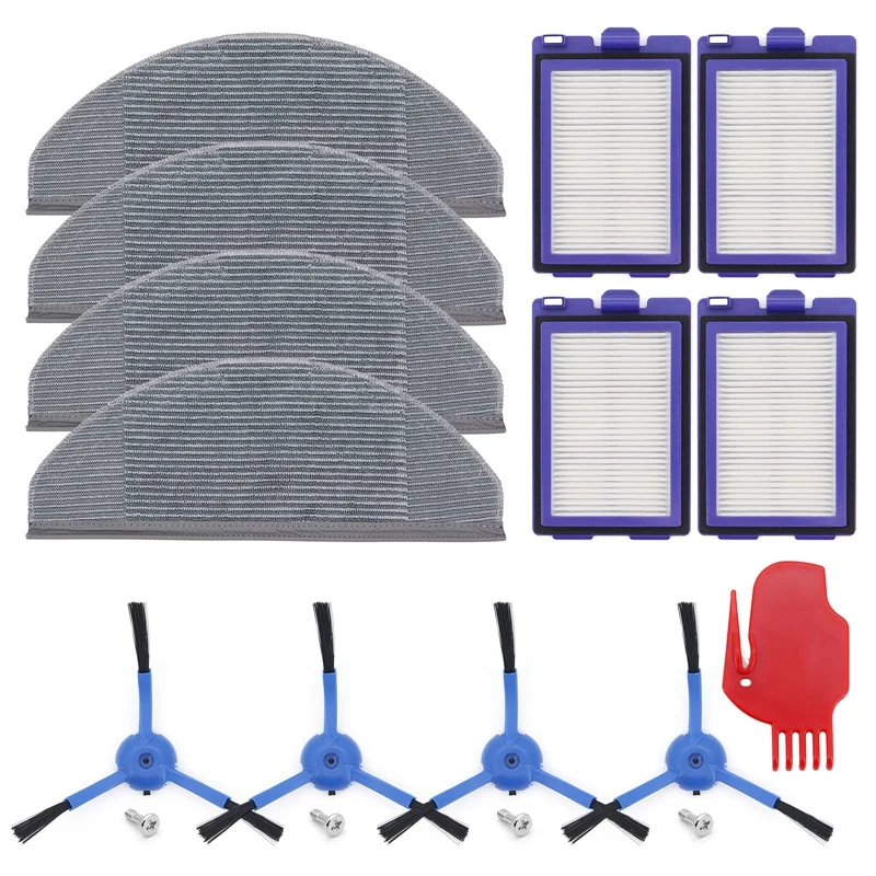 

Replacement HEPA Filters Side Brushes Mop Cloths Pads For Eufy Robovac X8 Hybrid Vacuum Robot Accessories