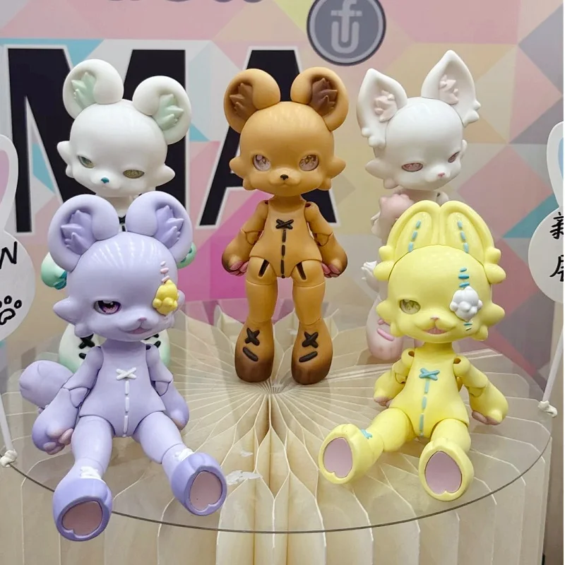 Фото Коллекционная кукла BJD Ufdoll Uma Series Blind Box: Неизвестное существо, 1/12, шарнирное тело зверя, подвижные суставы, подарок №4