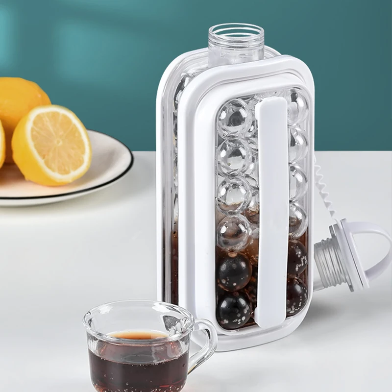 

Ice Ball Maker Bottle Foldable Diy Ice Hockey Kettle Cubic Container Ice Cube Tray 2 In 1 Multi-Function Bar Kitchen Tool 2022
