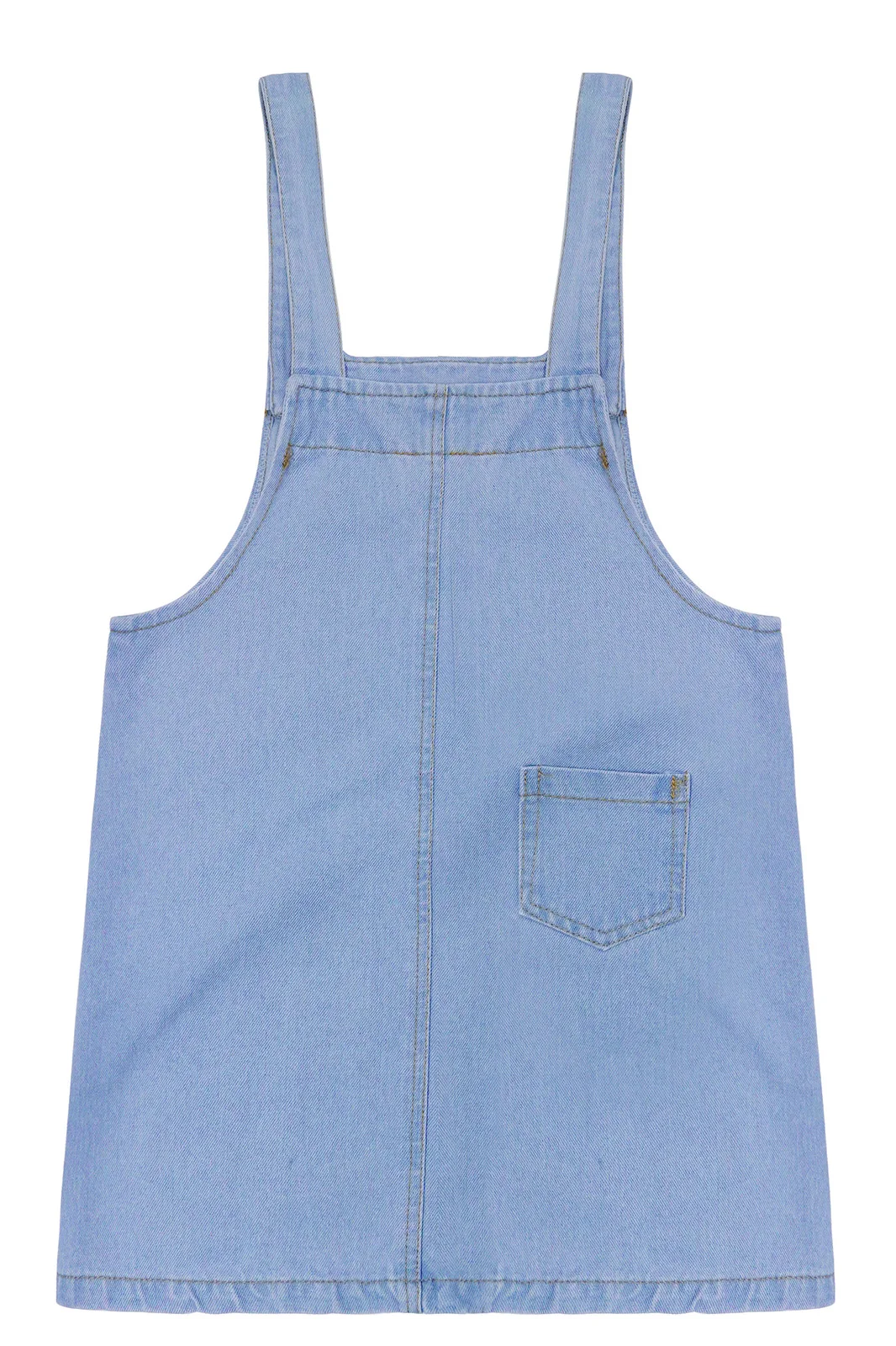 Джинсовый комбинезон KIDSCOOL для девочек летний цветной с милым медведем простой