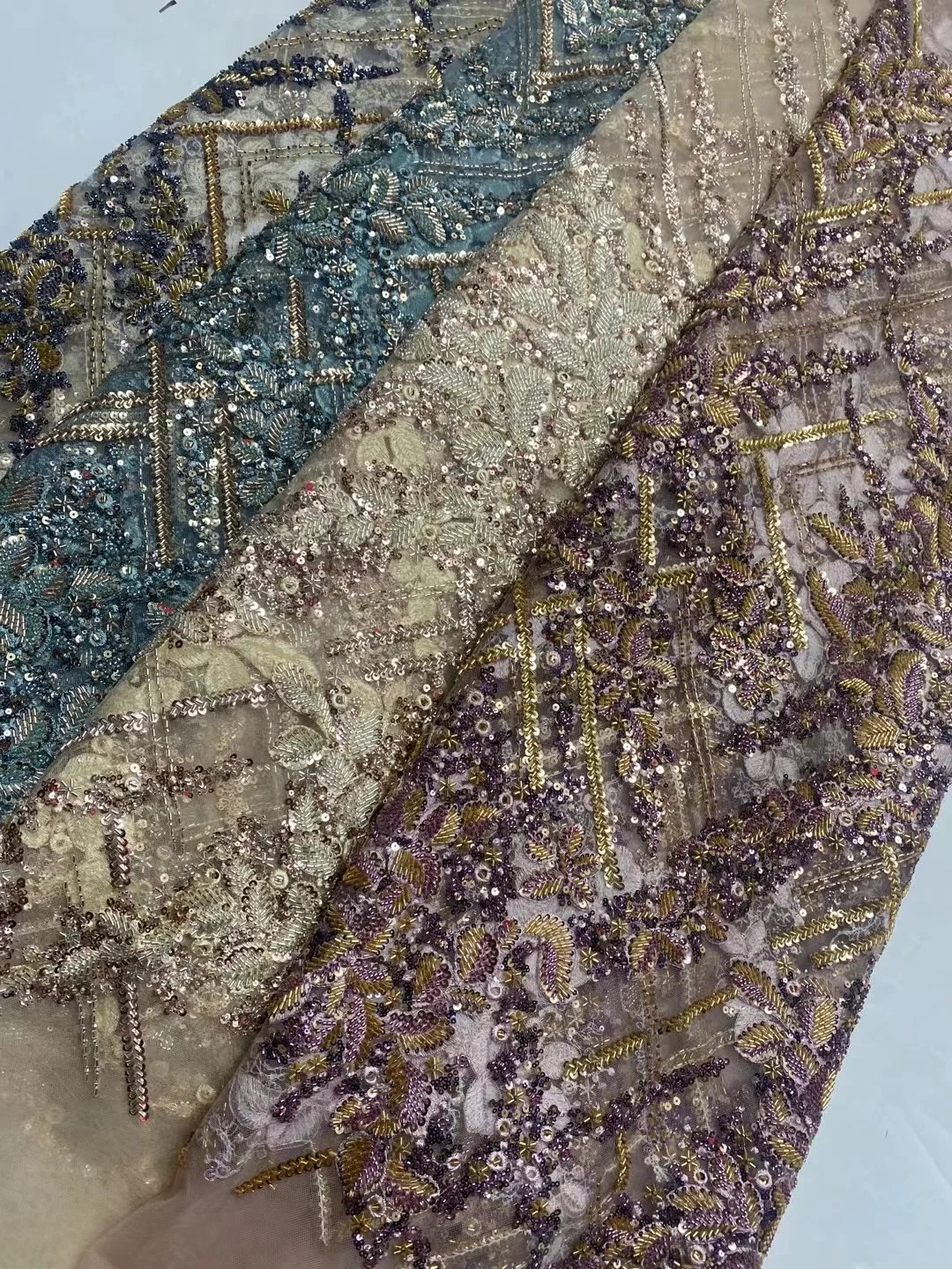 2024 Африканская Нигерия Высокое качество Тюль с блестками Кружевная ткань