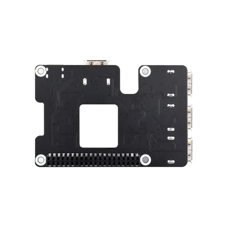 Фото PCIe To USB 3.2 Gen1 HAT для Raspberry Pi 5, PCIe to USB HUB, 4 высокоскоростных USB-порты, без драйверов, plug and play №1