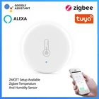 Умный датчик температуры и влажности Tuya, датчик влажности и давления окружающей среды Zigebee с дистанционным управлением в режиме реального времени, умная безопасность