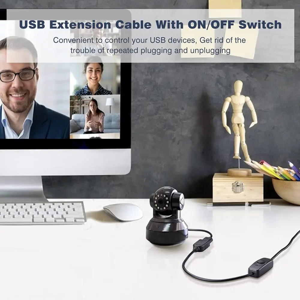 Фото 2 шт. USB-кабель-переключатель для передачи данных и питания, USB-кабель-переключатель между мужчинами и женщинами для ПК, ТВ, автомобиля, USB-вентилятора, светодиодных лент №3