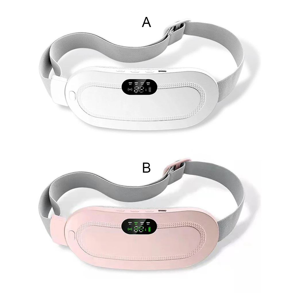 

Lady Heating Massager Warm Belt Rechargeable Uterus Adjustable Vibrating Massage Blood Circulation Equipment White