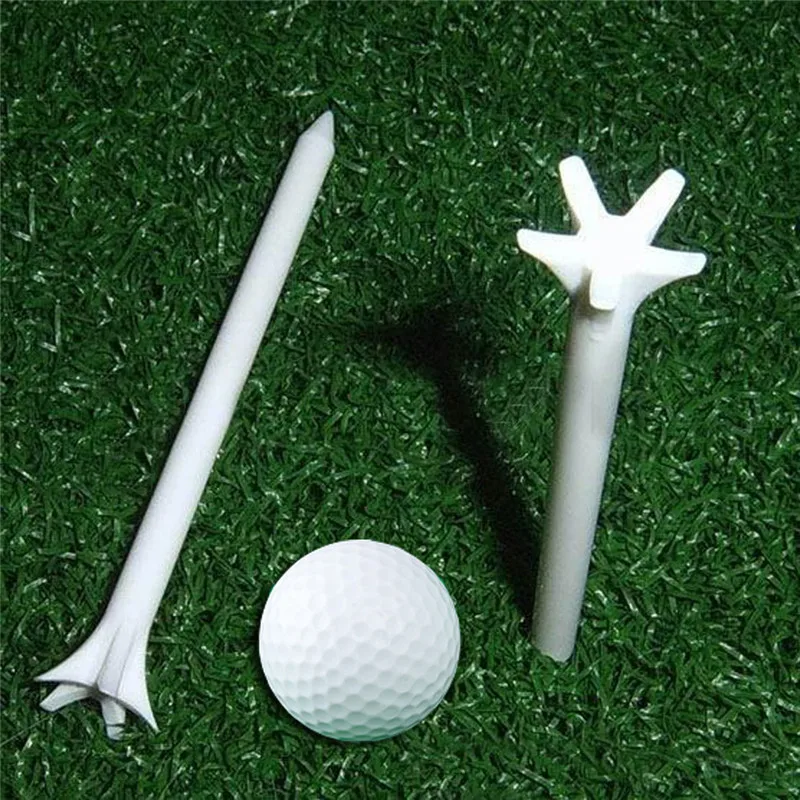 

50pcs 70mm Soild Color Golf Ball Wood Tee Outdoor Sports Plastic Professional Frictionless Golf Tee Wheat Golf Tees