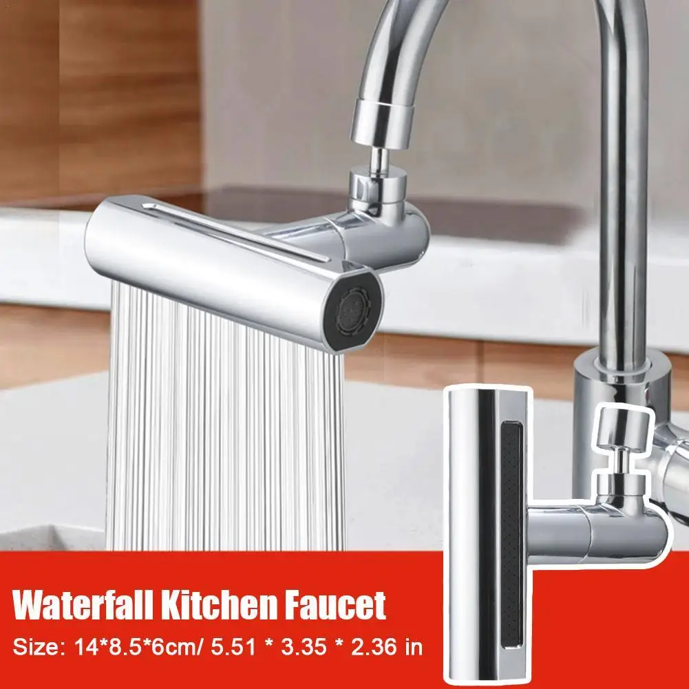 

Stainless Steel Waterfall Kitchen Faucet Universal Robotic Arm Swivel Extension Faucet Sink Taps Mixer For Kitchen Bathroom