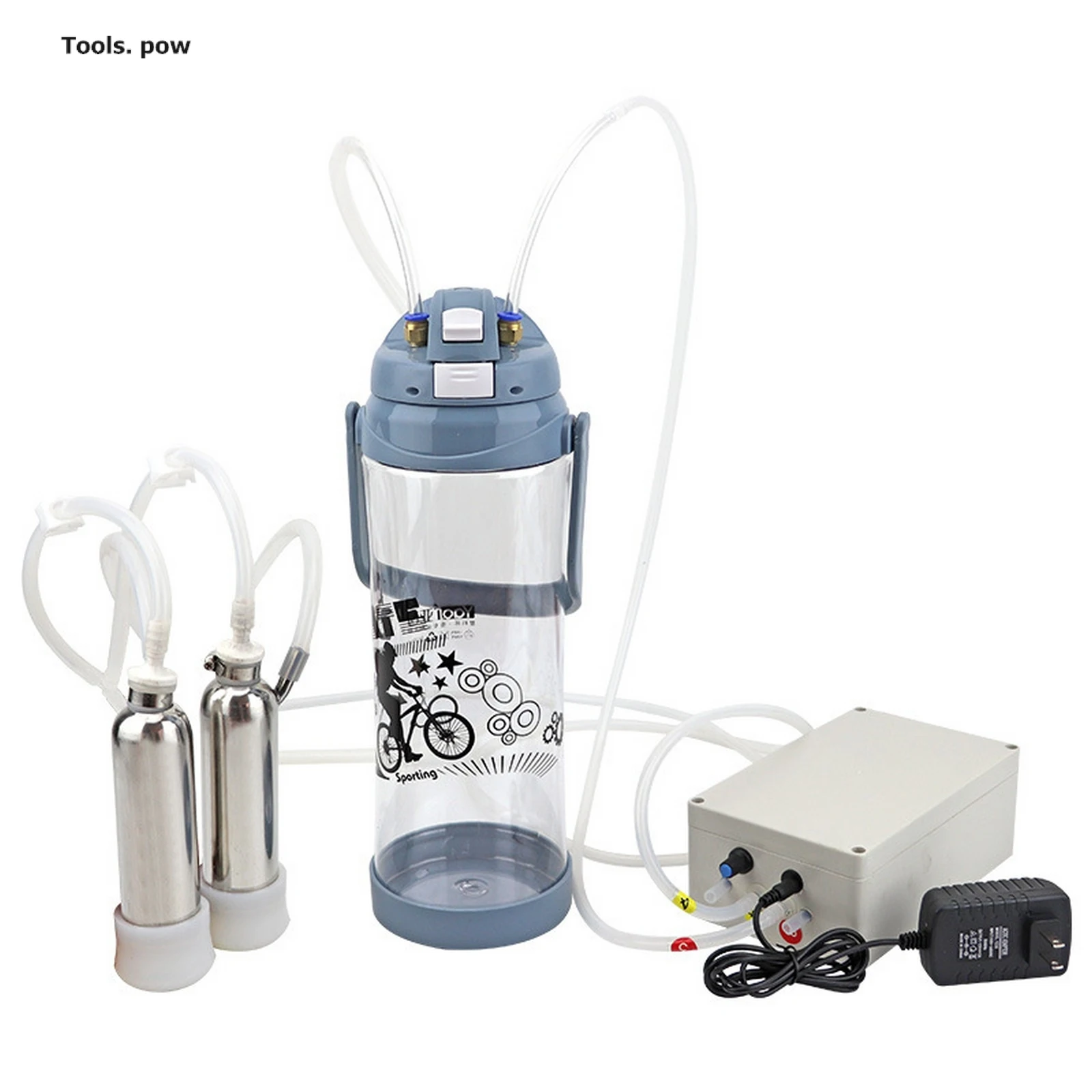 

Portable 3L Electric Milking Machine Double-head Vacuum Pump Milking Machine Suitable for Farm Sheep,Cows,Goats