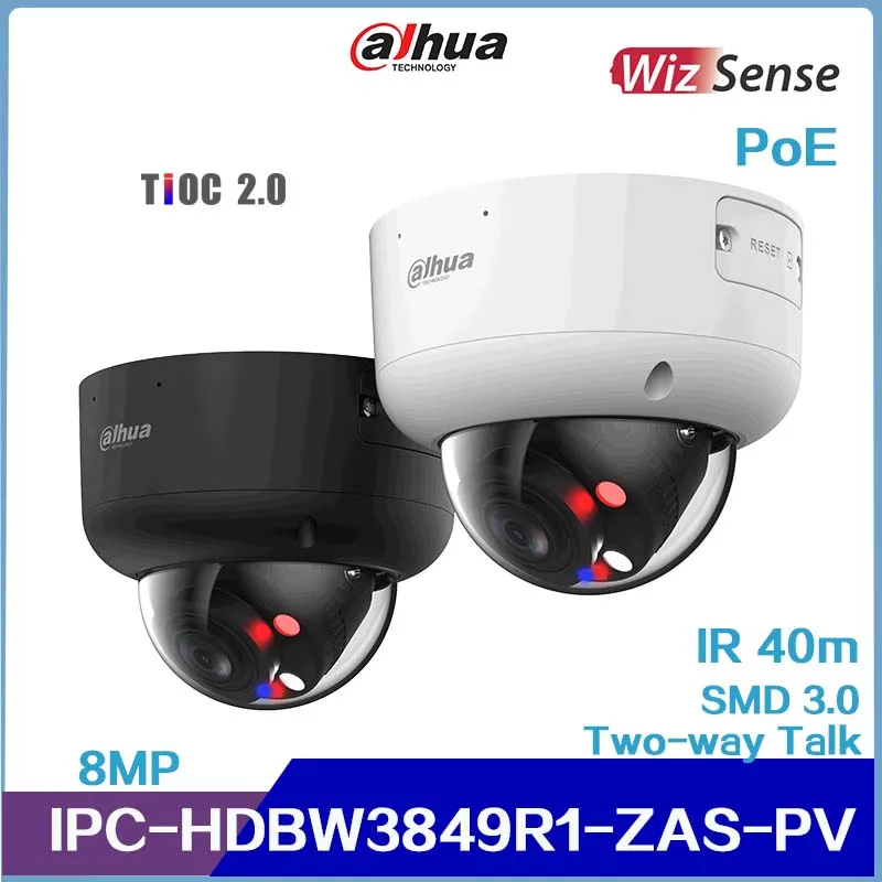 

New Dahua 8MP Smart Dual Illumination Active Deterrence Vari-focal Dome WizSense Network Camera IPC-HDBW3849R1-ZAS-PV