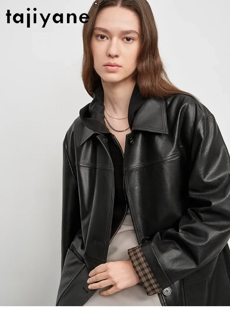 TAJIYANE Женская куртка из натуральной овчины роскошные новые поступления длинное