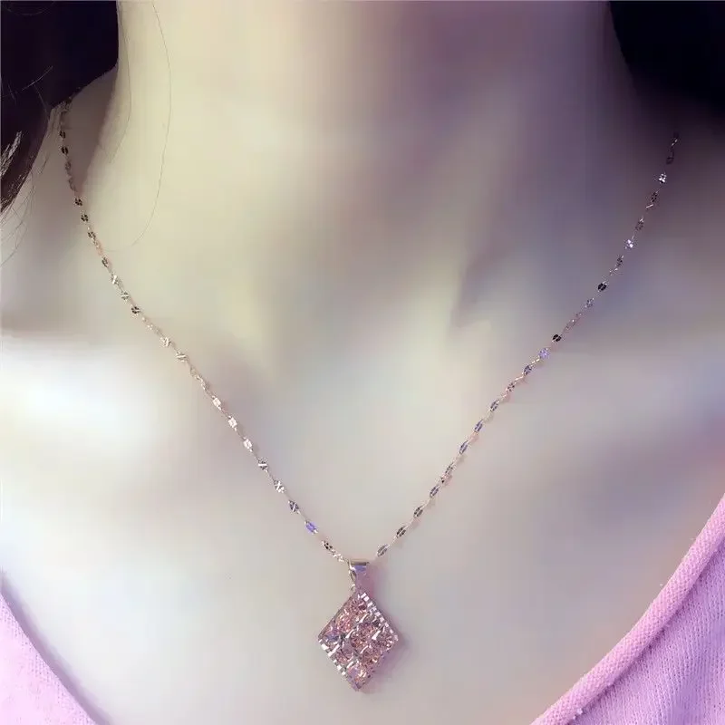 Модная блестящая Подвеска для женщин изысканная цепочка до ключиц свадебные