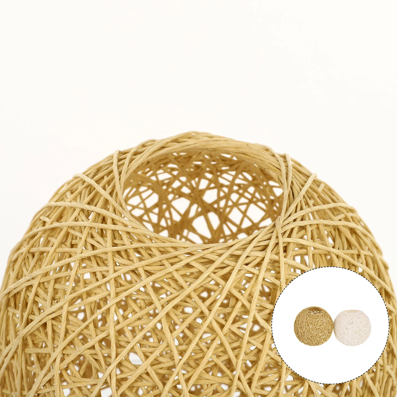 

rattan lamp shade decorative wicker globe ceiling lampshade pendant light shell cover guard chandelier fixture for table wall