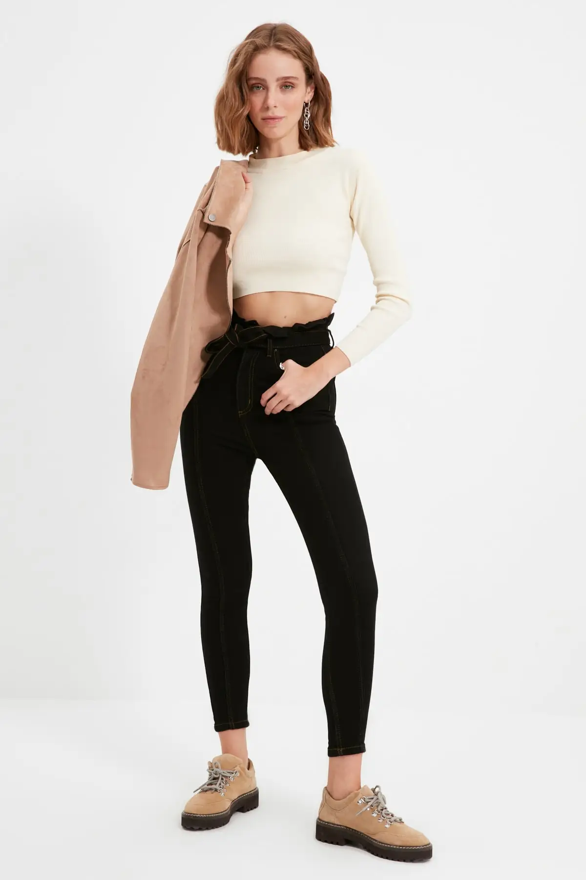

Trendyol Lacing Detailed High Waist Skinny Jeans TWOAW22JE0781