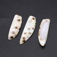 fine panther cowrie pendants long strip shell charms for tribe jewelry making diy women necklace earrings gifts