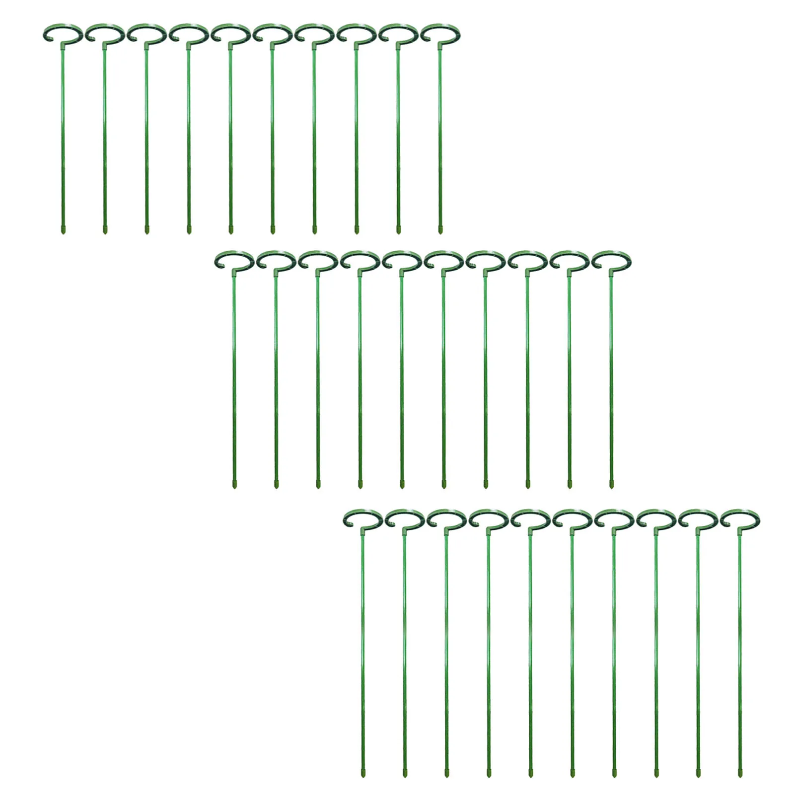 

10Pcs Single Stem Plant Support Stakes Flower Stem Supports Rings Cages For Garden 30/45/60cm Fiberglass For GardenTall Plant