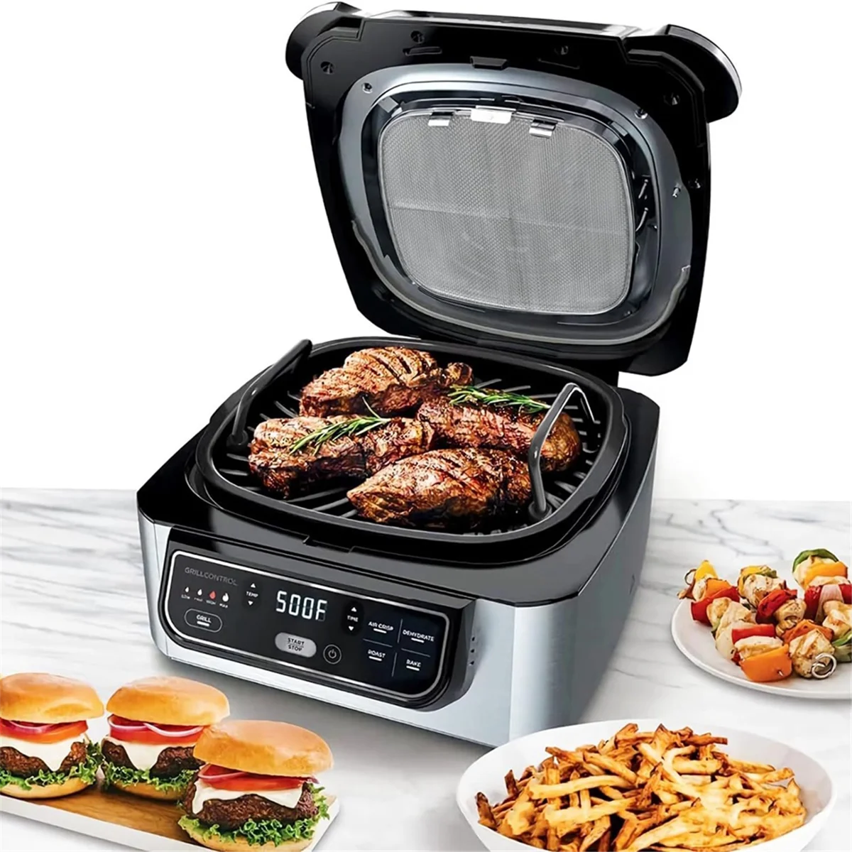 Брызгозащитный щиток + стойка для духовки Foodi AG301 аксессуары фритюрниц гриль 5-в-1