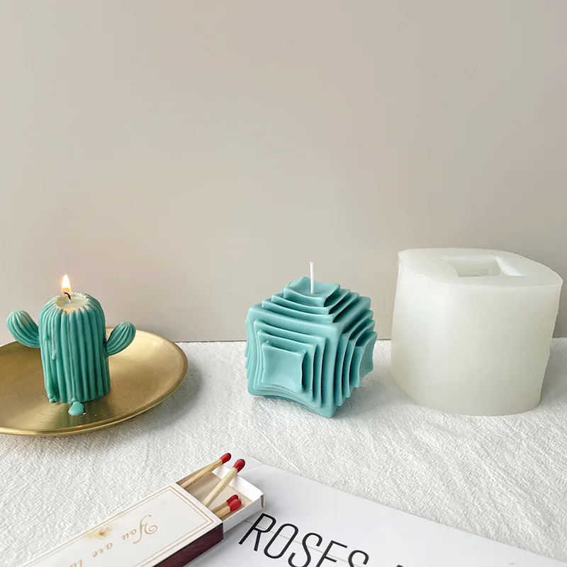 

Rubik's Cube Candle Silicone Mold DIY Geometric Square Cube Mold