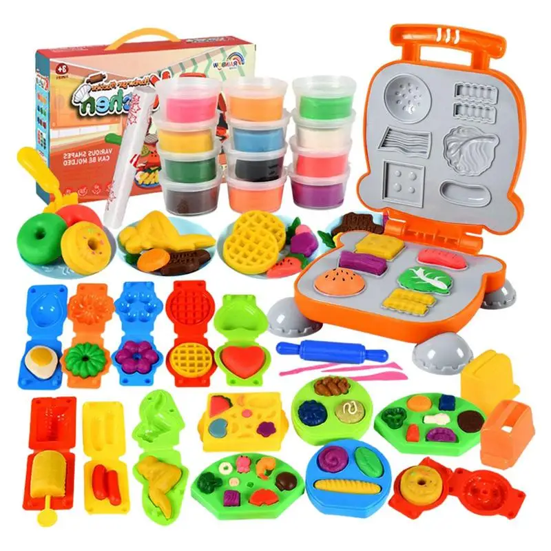 

Детская глина для творчества, игрушечный пластилин, набор инструментов для теста, кухонные творения, игровой набор для девочек и мальчиков, день рождения, выходные, искусственный подарок