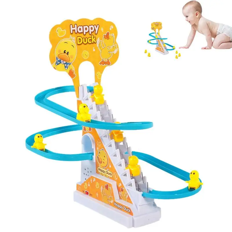 

Детские игрушки для скалолазания, утки, слайд, лестница, игрушка для дома, детские игрушки для сборки, трек, слайды с лестницами, светодиодные огни и музыка для дома