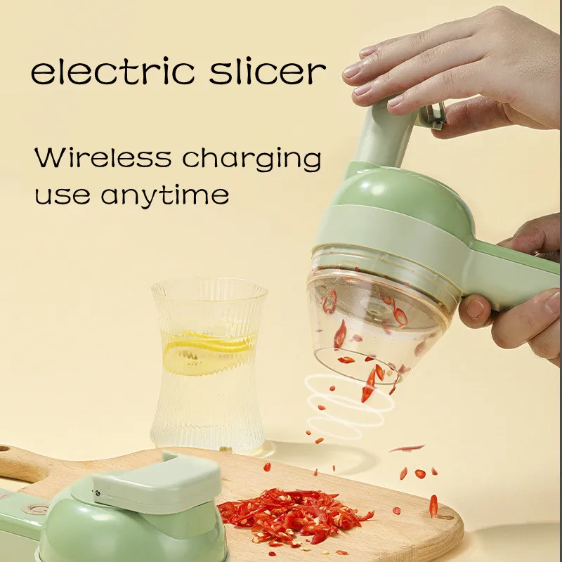 

Electric Garlic Chopper USB Charging Ginger Masher Machine Sturdy Durable Chili Vegetable Crusher Kitchen Tool sliceable