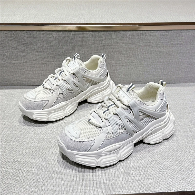 New Women Genuine Leather Sneakers Flats Platforms Cross tied Spring Summer Casual Shoes Woman Fashion Sport Shoes